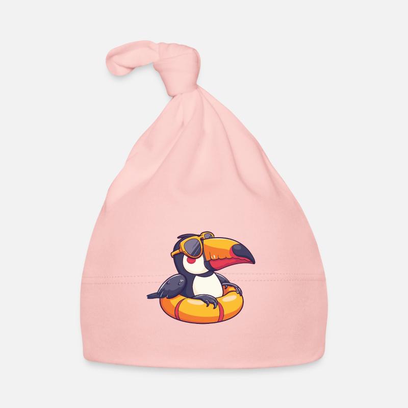 Toucan oiseau bande dessinée cool Bonnet bio Bébé