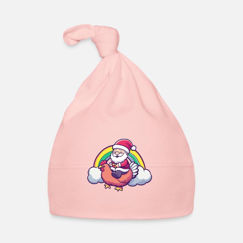 Huhn Weihnachtsmann Regenbogen Baby Bio-Mütze
