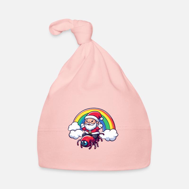 Fourmi Père Noël Arc-en-ciel Bonnet bio Bébé