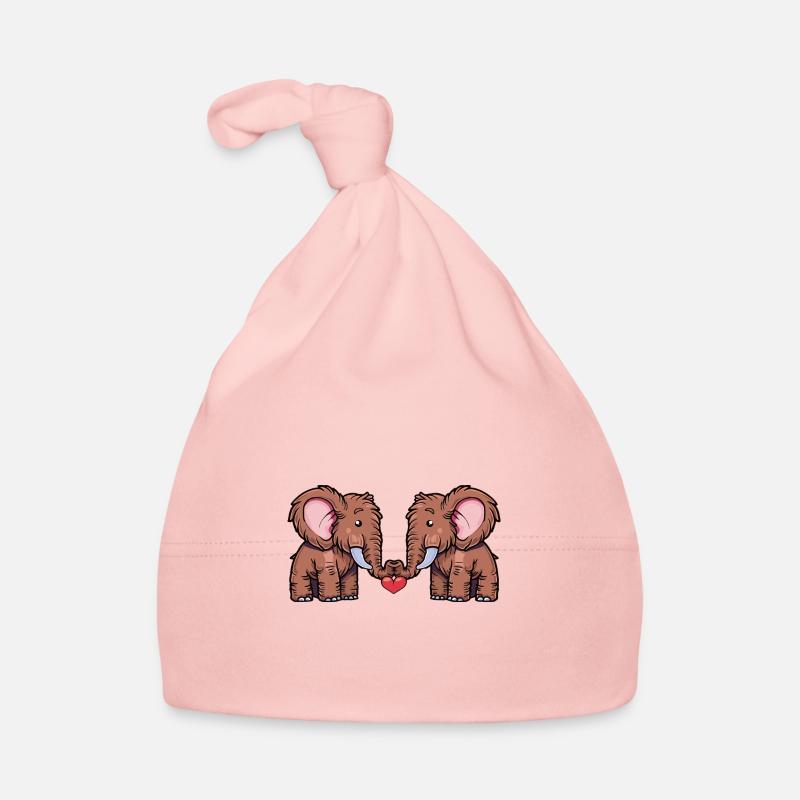 Mammoth Couple Valentine's Day Organic Baby Cap