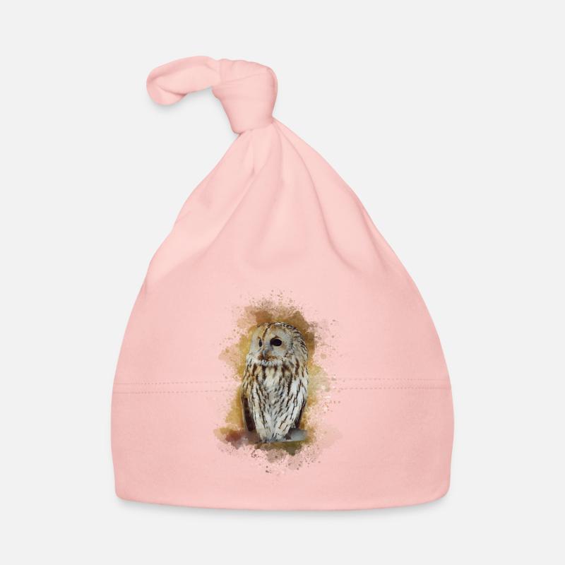 Owl with Big Eyes Organic Baby Cap