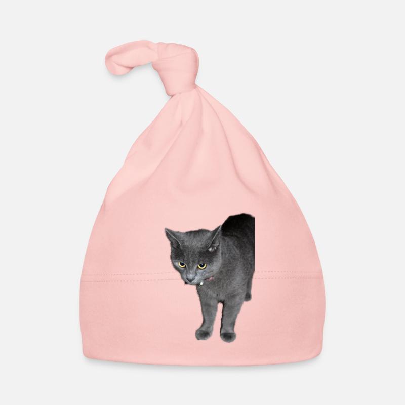 Chat noir gris Bonnet bio Bébé