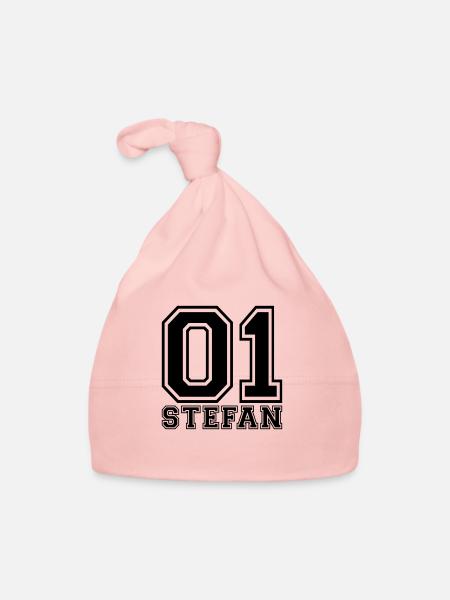 Stefan - Nom - Bonnet bio Bébé - rose - Devant