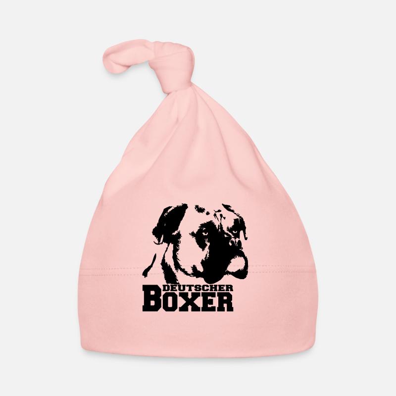 Deutscher Boxer - Baby Bio-Mütze - Rosa
