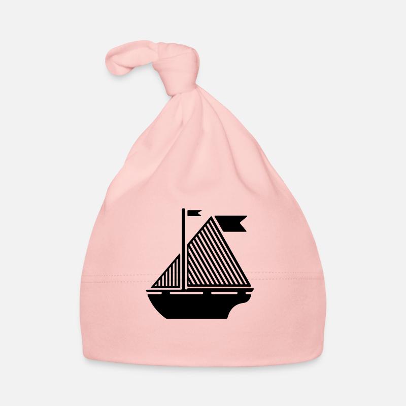 Boot Illustration - Baby Bio-Mütze - Rosa
