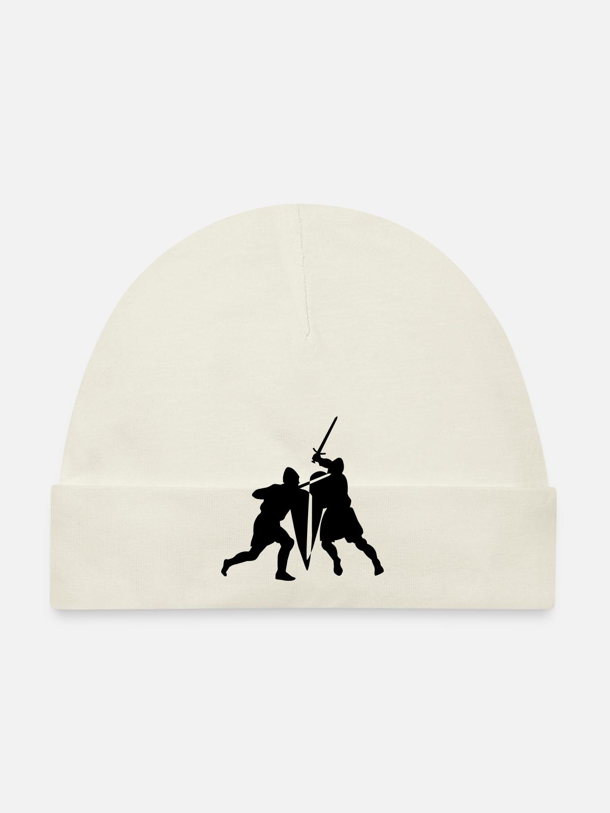 Epée de combat - Bonnet bio Bébé - rose - Devant