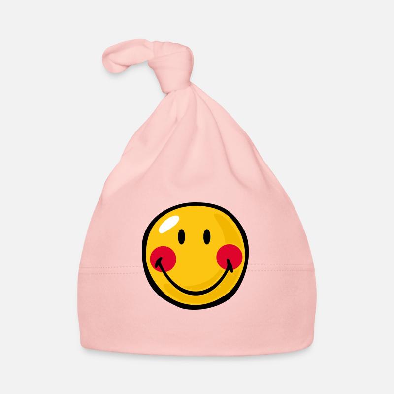 Smiley Blushed Organic Baby Cap