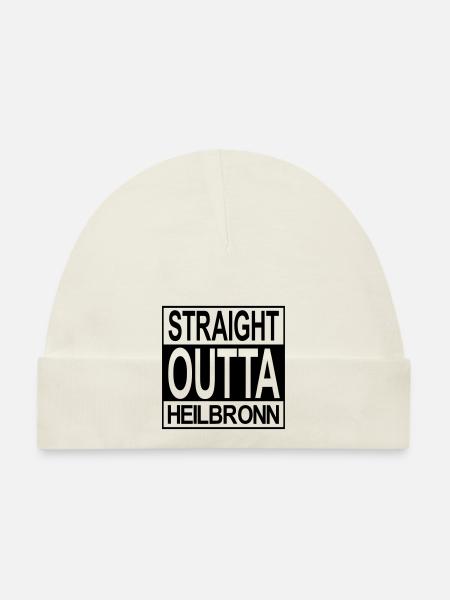 Straight outta Heilbronn - Baby Bio-Mütze - Rosa - Vorne