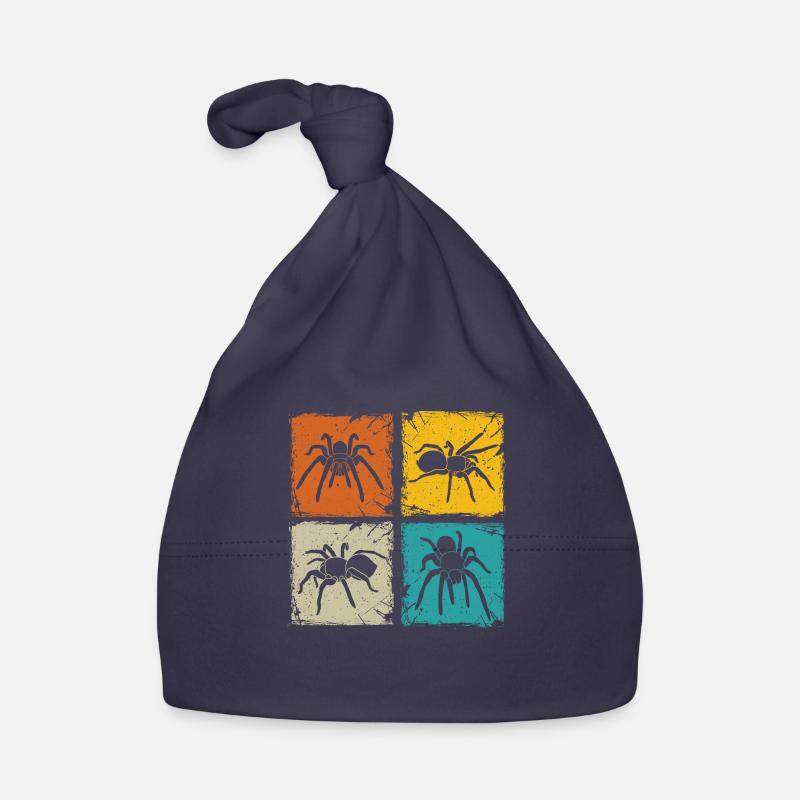 Tarantula retro squares spider lover tarantula Organic Baby Cap