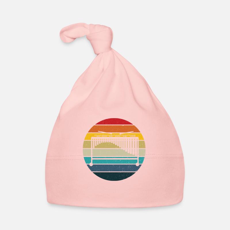 Coucher du soleil rétro de Marimba - cadeau d’instrument de marimba Bonnet bio Bébé