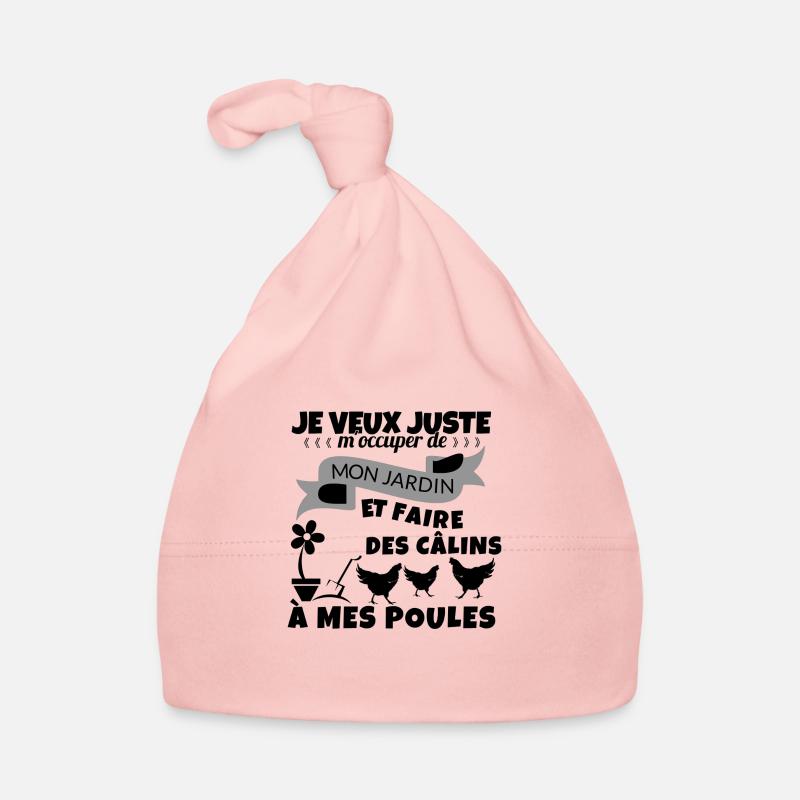 Mon Jardin et mes poules Cadeau Bonnet bio Bébé