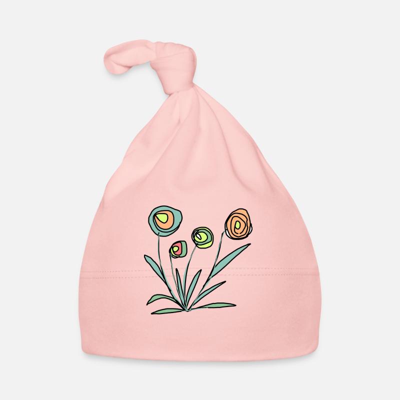 bunte Blumen Baby Bio-Mütze