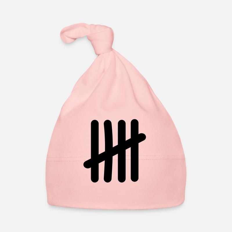 Symbole de liste de comptage - 5 tirets Bonnet bio Bébé
