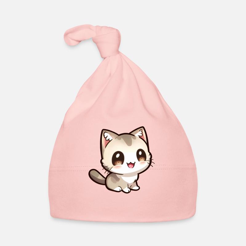 Süße kleine Chibi Katze Baby Bio-Mütze