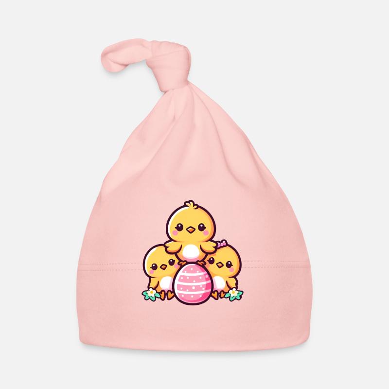 Three chicklings - Cute easter design Organic Baby Cap
