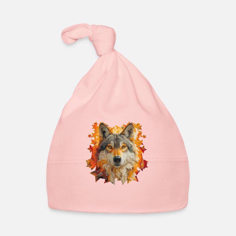 Wolf and Stars Organic Baby Cap