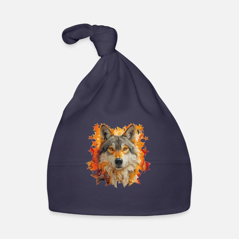 Loup et étoiles Bonnet bio Bébé