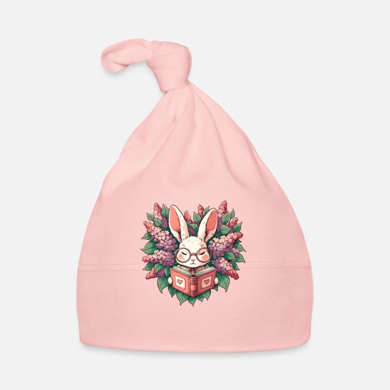 Lesender Hase Baby Bio-Mütze