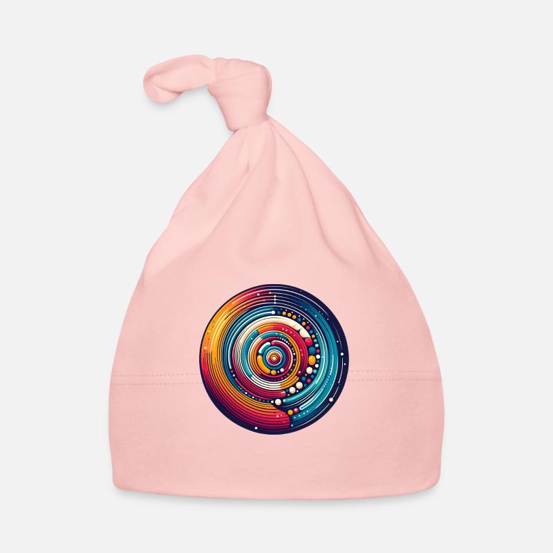 Planètes psychédéliques - Bonnet bio Bébé - rose