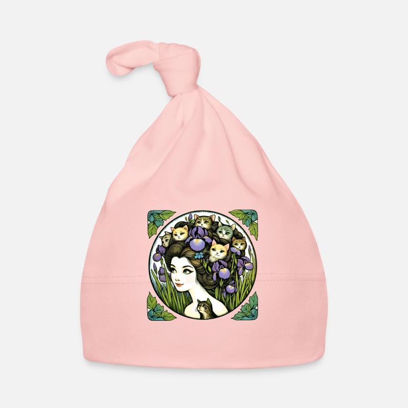Dame aux chats Bonnet bio Bébé