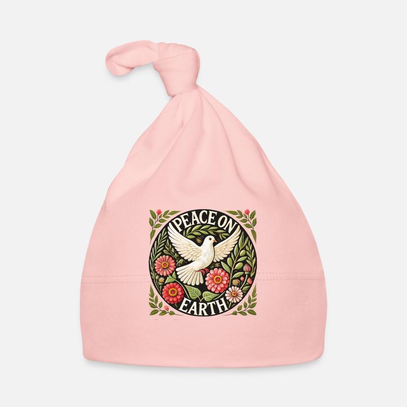 Friede auf Erden - Baby Bio-Mütze - Rosa