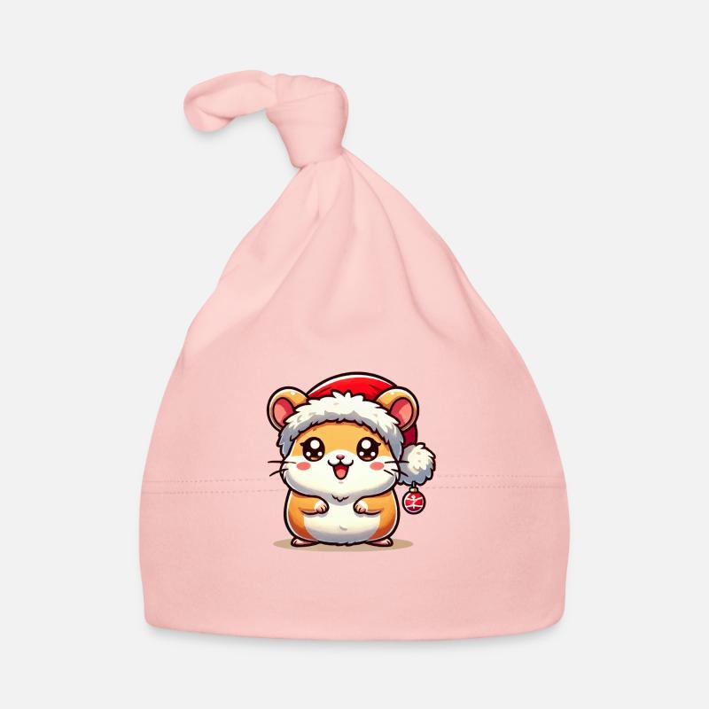 Hamster Christmas Organic Baby Cap