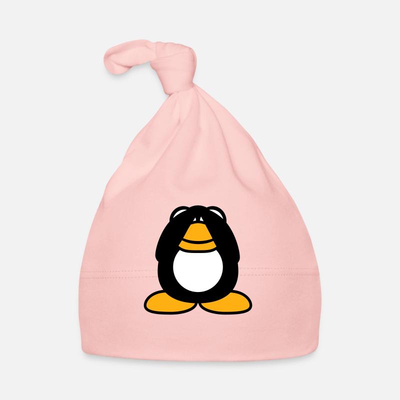 Pinguin nichts sehen blind Hände halten Augen zu Baby Bio-Mütze
