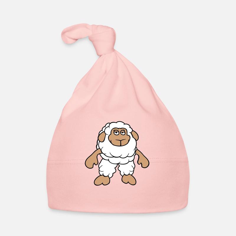 Schaf Steht Cool Gelangweilt Müde Cartoon Comic Baby Bio-Mütze