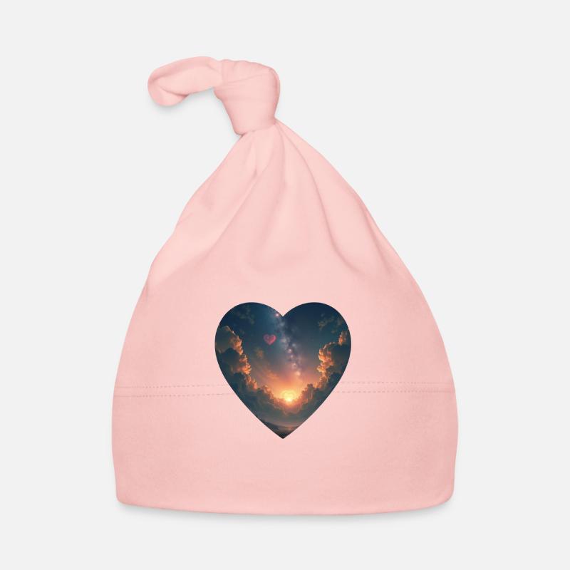 Herz Himmel Sonne Wolken Baby Bio-Mütze