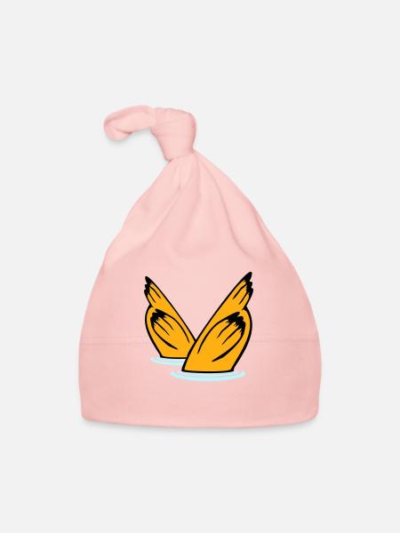 2 ducks diving underwater head lake drinking water - Organic Baby Cap - pink - Front