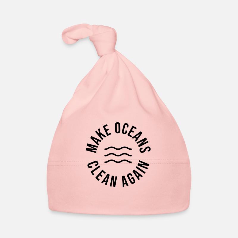 Make Oceans Clean Again - Baby Bio-Mütze - Rosa