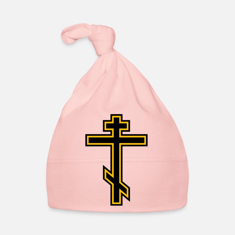 Orthodox Cross - Bonnet bio Bébé - rose