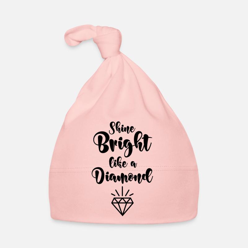 Brille comme un diamant - Bonnet bio Bébé - rose