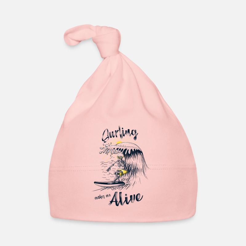 Surfing makes me alive Organic Baby Cap