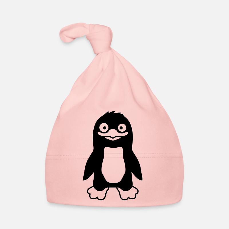 Ulkiger lustiger Pinguin grinst Baby Bio-Mütze