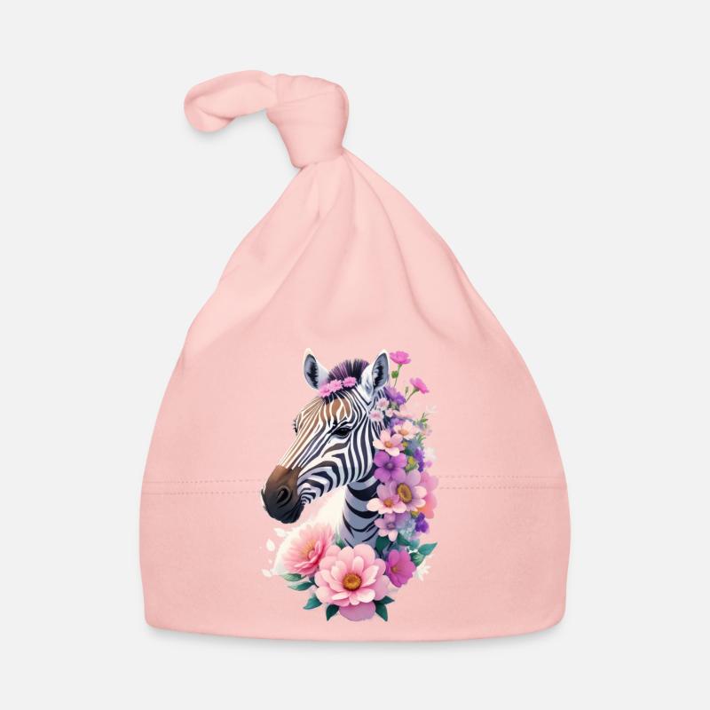 Zebra - Baby Bio-Mütze - Rosa