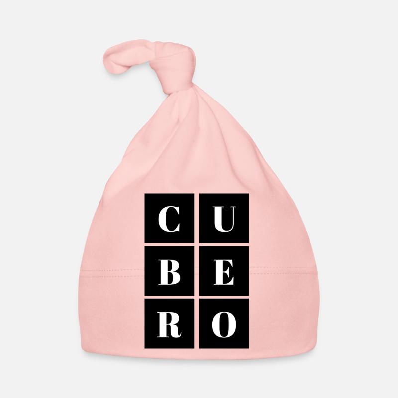 Black & White Square Cube Organic Baby Cap