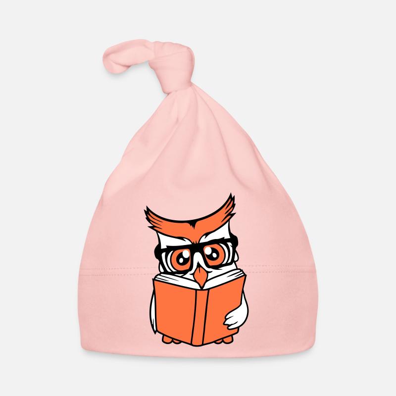 Owl Nerd Geek Book Reading Bird Eagle Owl Glasses Smart Organic Baby Cap