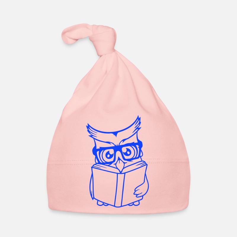 Owl Nerd Geek Book Reading Bird Eagle Owl Glasses Smart Organic Baby Cap