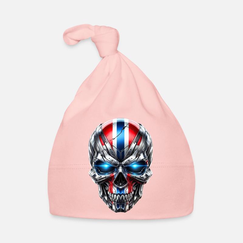 Couleurs du drapeau du Cyber Skull Bonnet bio Bébé