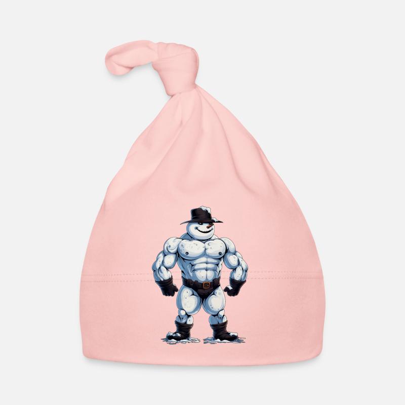 ok… Ein Bodybuilder Schneemann… Baby Bio-Mütze
