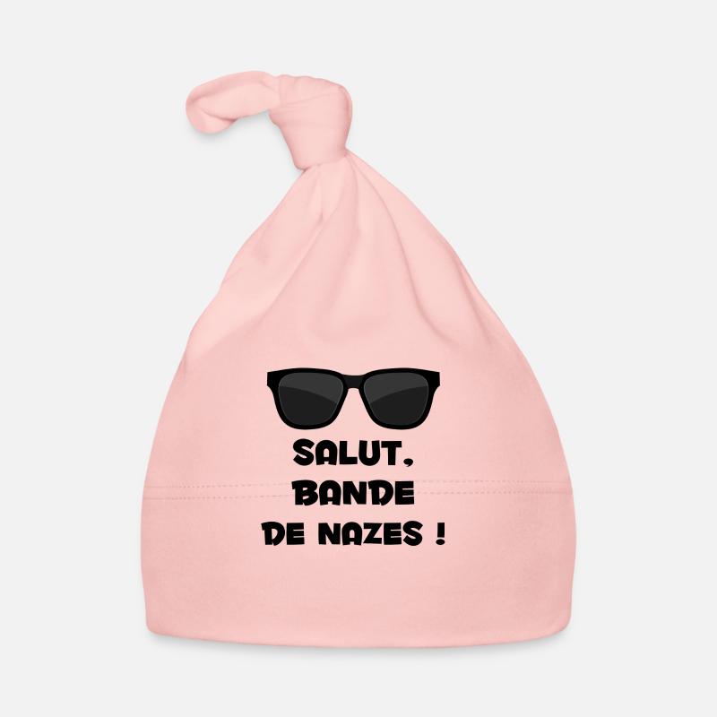 salut bande de nazes - Bonnet bio Bébé - rose