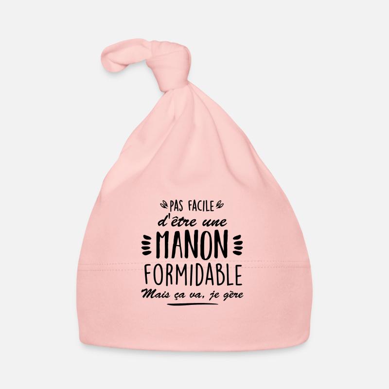 manon formidable - Bonnet bio Bébé - rose