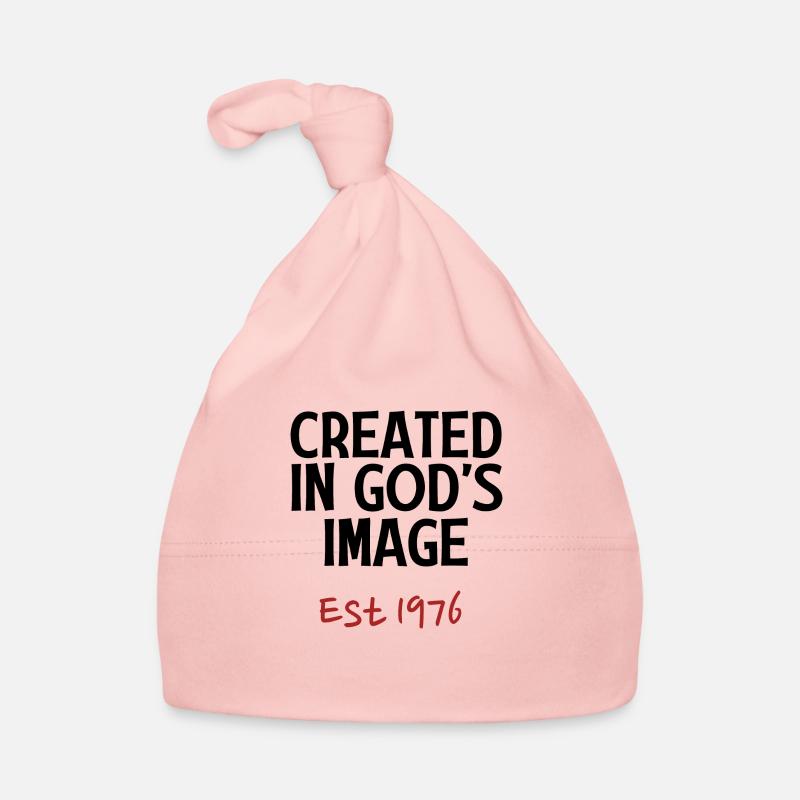 Created in God's Image Est 1976 - Organic Baby Cap - pink