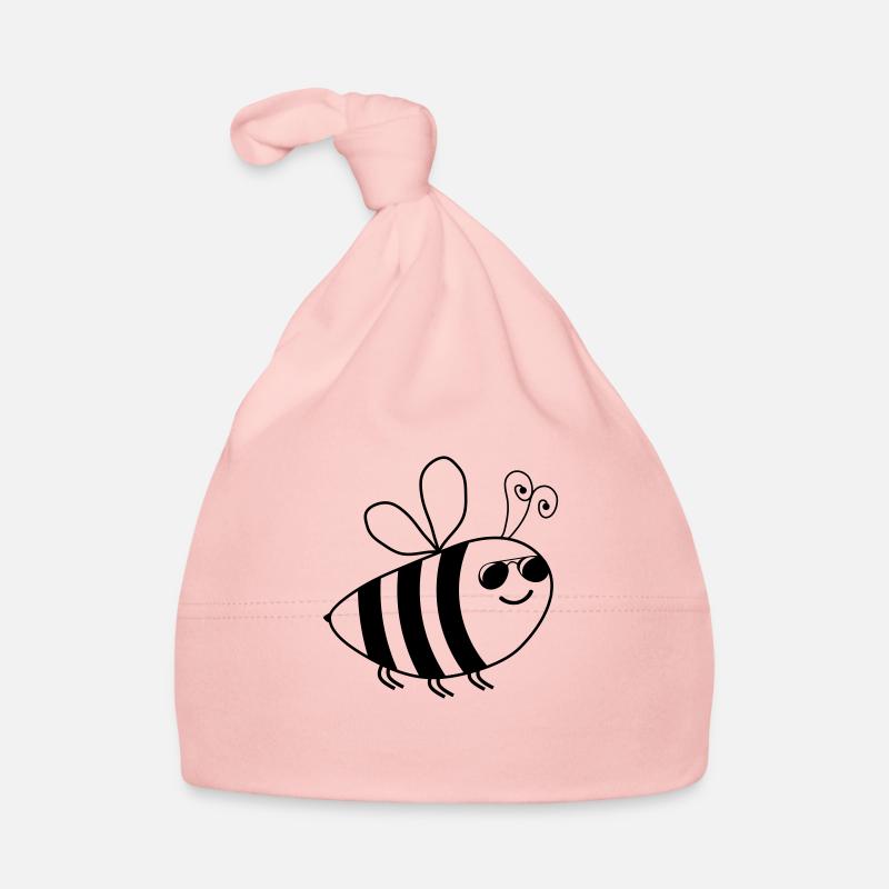 Abeille - Bonnet bio Bébé - rose