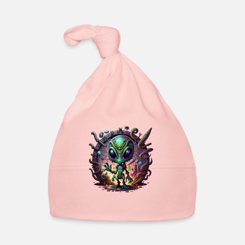 Alien Boy - Baby Bio-Mütze - Rosa