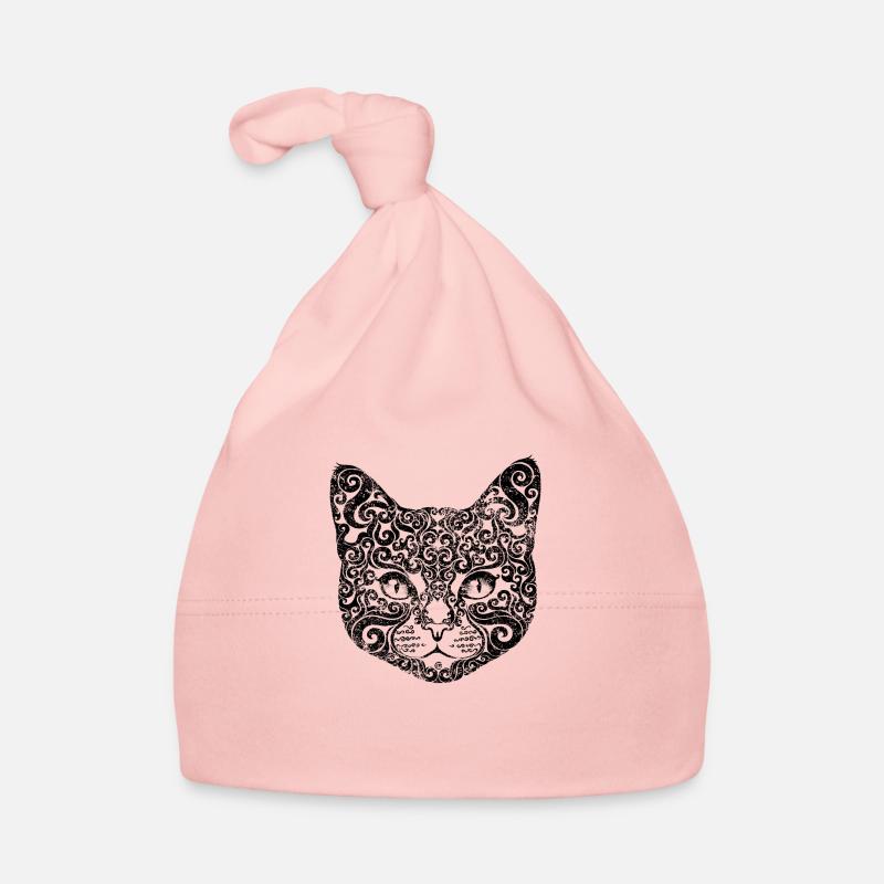Chat tourbillonnant (n/b) Bonnet bio Bébé