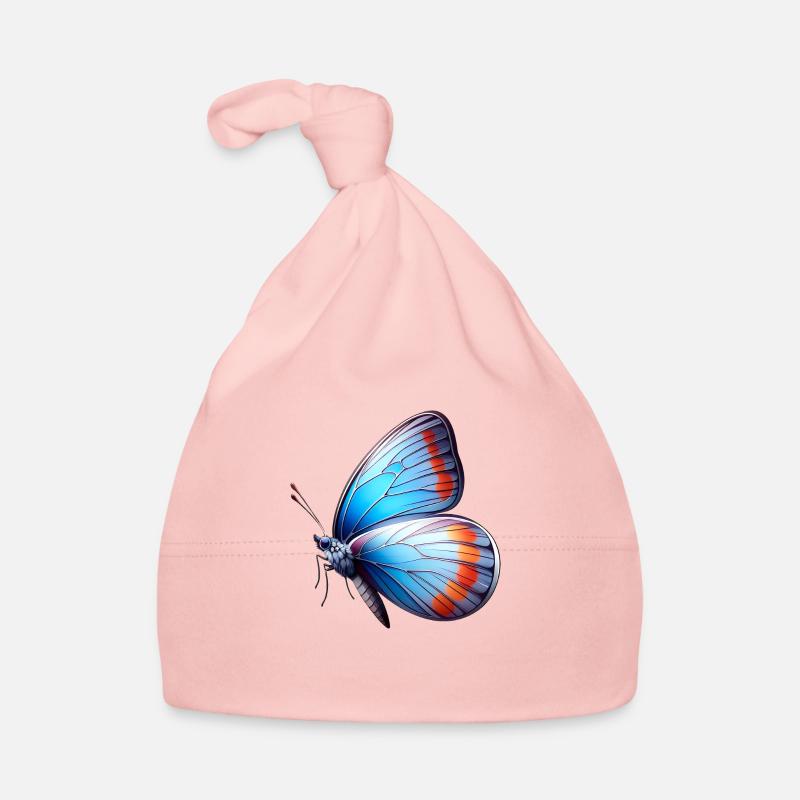 Blauer Schmetterling Baby Bio-Mütze