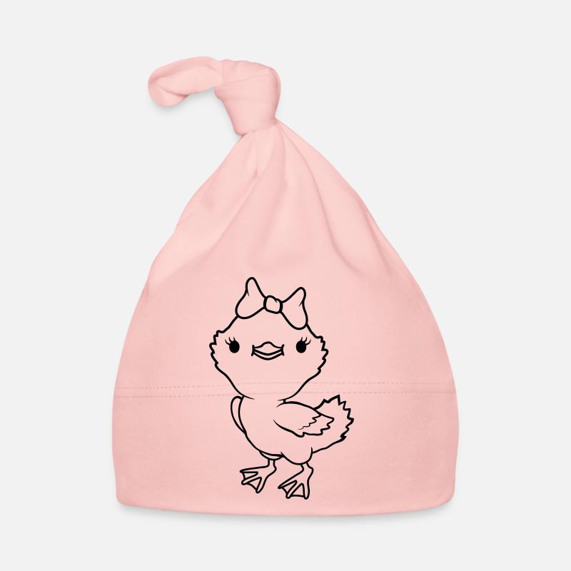 Fille mignon arc de poussin Bonnet bio Bébé