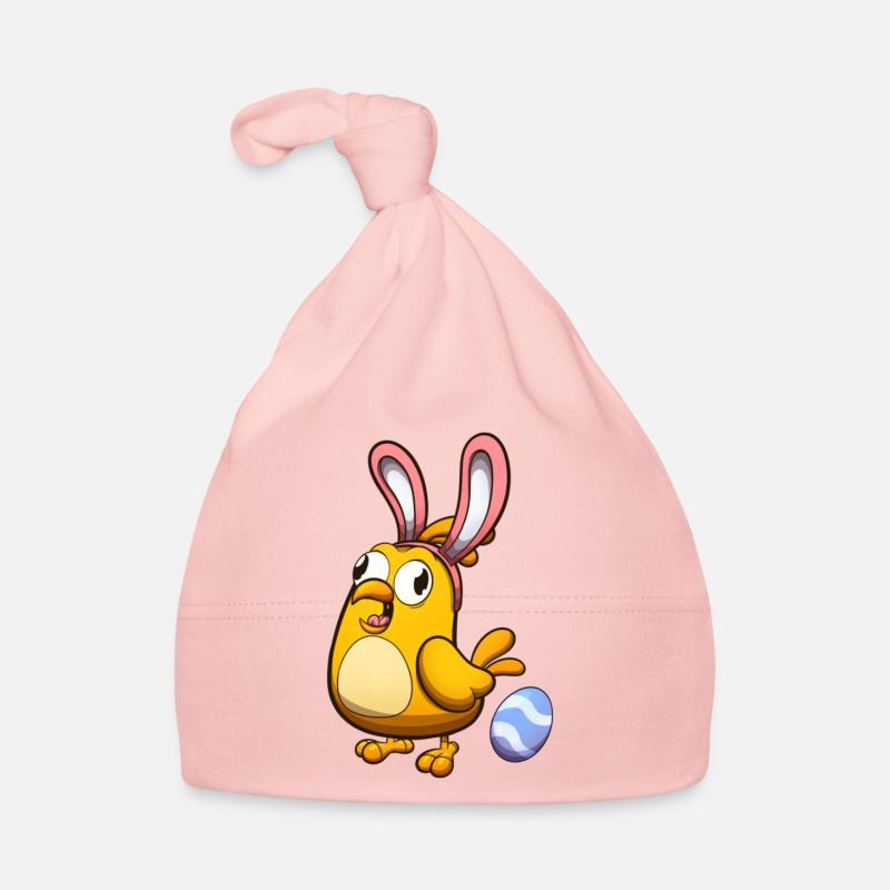 Cute Little Easter Chick With Rabbit Ears Organic Baby Cap